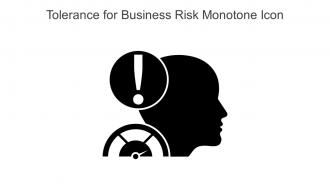 Tolerance For Business Risk Monotone Icon In Powerpoint Pptx Png And Editable Eps Format