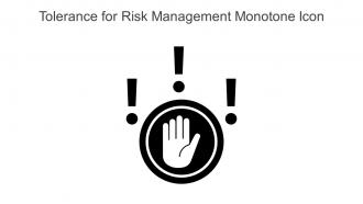 Tolerance For Risk Management Monotone Icon In Powerpoint Pptx Png And Editable Eps Format