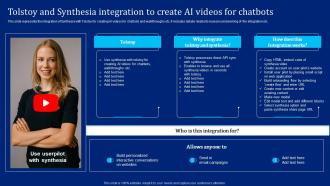 Tolstoy And Synthesia Integration To Create Ai Videos Implementing Synthesia AI SS V