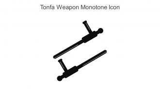 Tonfa Weapon Monotone Icon In Powerpoint Pptx Png And Editable Eps Format