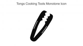 Tongs Cooking Tools Monotone Icon In Powerpoint Pptx Png And Editable Eps Format