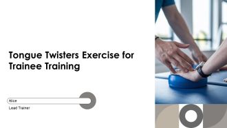 Tongue Twisters Exercise For Trainee Training PPT Mockup AT