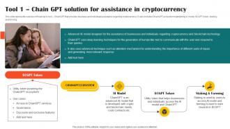 Tool 1 Chain Gpt Solution For Assistance Impact Of Ai Tools In Industrial AI SS V