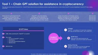 Tool 1 Chain Gpt Solution For Assistance In Cryptocurrency Ai Enabled Solutions Used In Top AI SS V
