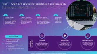 Tool 1 Chain GPT Solution For Assistance In Cryptocurrency Best AI Solutions Used By Industries AI SS V