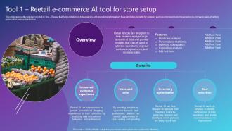 Tool 1 Reetail E Commerce AI Tool For Store Setup Best AI Solutions Used By Industries AI SS V