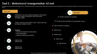 Tool 2 Better Travel Transportation AI Tool Introduction And Use Of AI Tools In Different AI SS