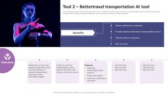 Tool 2 Bettertravel Transportation AI Tool List Of AI Tools To Accelerate Business AI SS V