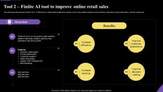 Tool 2 Finiite Ai Tool To Improve Online Retail Sales Application Of Artificial Intelligence AI SS V