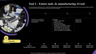 Tool 2 Future Tools Io Manufacturing Ai Tool Application Of Artificial Intelligence AI SS V