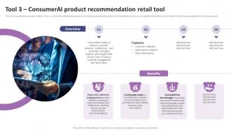 Tool 3 ConsumerAI Product Recommendation Retail Tool List Of AI Tools To Accelerate Business AI SS V