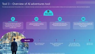 Tool 3 Overview Of AI Adventures Tool Best AI Solutions Used By Industries AI SS V