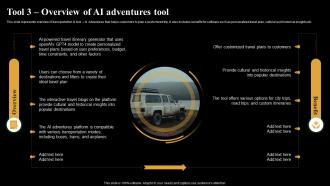 Tool 3 Overview Of AI Adventures Tool Introduction And Use Of AI Tools AI SS