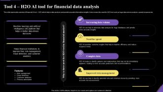 Tool 4 H2o Ai Tool For Financial Data Analysis Application Of Artificial Intelligence AI SS V