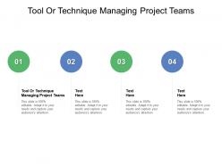 Tool or technique managing project teams ppt powerpoint presentation summary designs cpb
