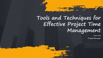 Tools And Techniques For Effective Project Time Management PPT Mockup AT