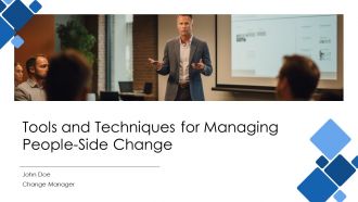 Tools And Techniques For Managing People Side Change PPT Slides AT