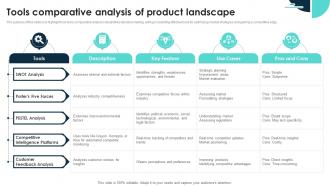 Tools Comparative Analysis Of Product Landscape