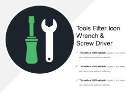 Tools Filter Icon Wrench And Screw Driver