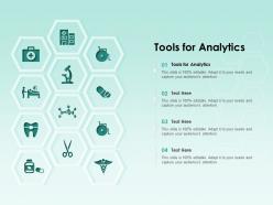 Tools for analytics ppt powerpoint presentation professional introduction