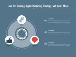 Tools for building digital marketing strategy with gear wheel