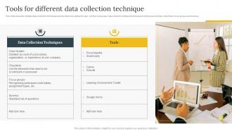Tools For Different Data Collection Technique