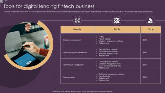 Tools For Digital Lending Fintech Business
