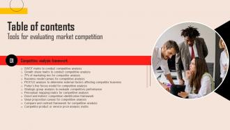 Tools For Evaluating Market Competition Table Of Contents MKT SS V