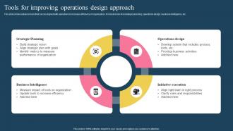 Tools For Improving Operations Design Approach