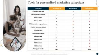 Tools For Personalized Marketing Campaigns One To One Promotional Campaign