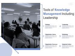 Tools of knowledge management including leadership