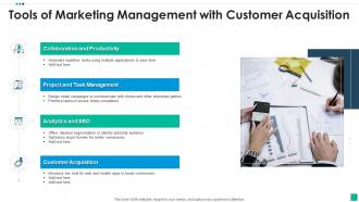 Tools of marketing management with customer acquisition