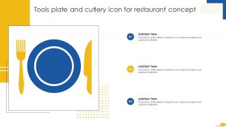 Tools Plate And Cutlery Icon For Restaurant Concept
