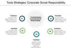 Tools strategies corporate social responsibility ppt powerpoint presentation slides slideshow cpb