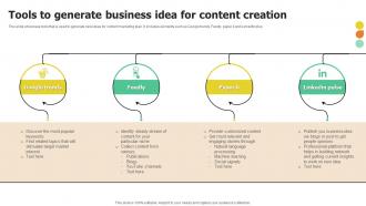 Tools To Generate Business Idea For Content Creation