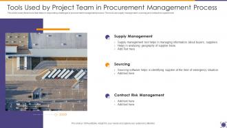 Tools Used By Project Team In Procurement Management Process