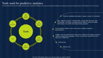 Tools Used For Predictive Analytics Estimation Model IT