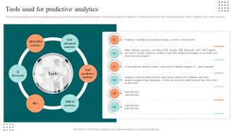 Tools Used For Predictive Analytics Ppt Professional Graphics Pictures