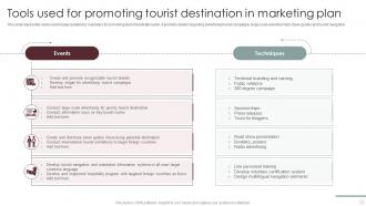 Tools Used For Promoting Tourist Destination In Marketing Plan