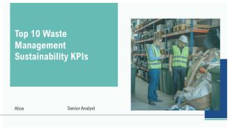 Top 10 Waste Management Sustainability Kpis PPT Guidelines AT