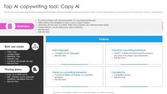 Top AI Copywriting Tool Copy AI Deploying AI Writing Tools For Effective AI SS V