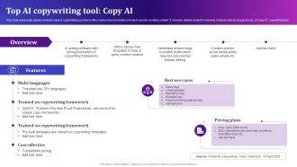 Top AI Copywriting Tool Copy AI Text To Voice Convertor Tools AI SS V