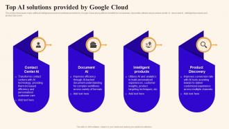 Top Ai Solutions Provided By Google Cloud Using Google Bard Generative Ai AI SS V