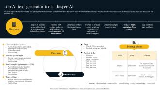 Top AI Text Generator Tools Jasper AI Ai Text To Image Generator Platform AI SS V