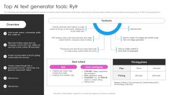 Top AI Text Generator Tools Rytr Deploying AI Writing Tools For Effective AI SS V