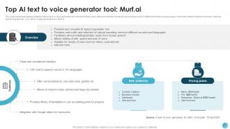 Top AI Text To Voice Generator Tool AI Text To Speech Generator Platform AI SS V