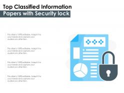 Top classified information papers with security lock