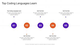 Top Coding Languages Learn In Powerpoint And Google Slides Cpb
