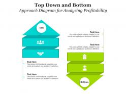 Top Down And Bottom Approach Diagram For Analyzing Profitability Infographic Template