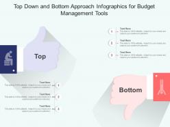 Top Down And Bottom Approach For Budget Management Tools Infographic Template